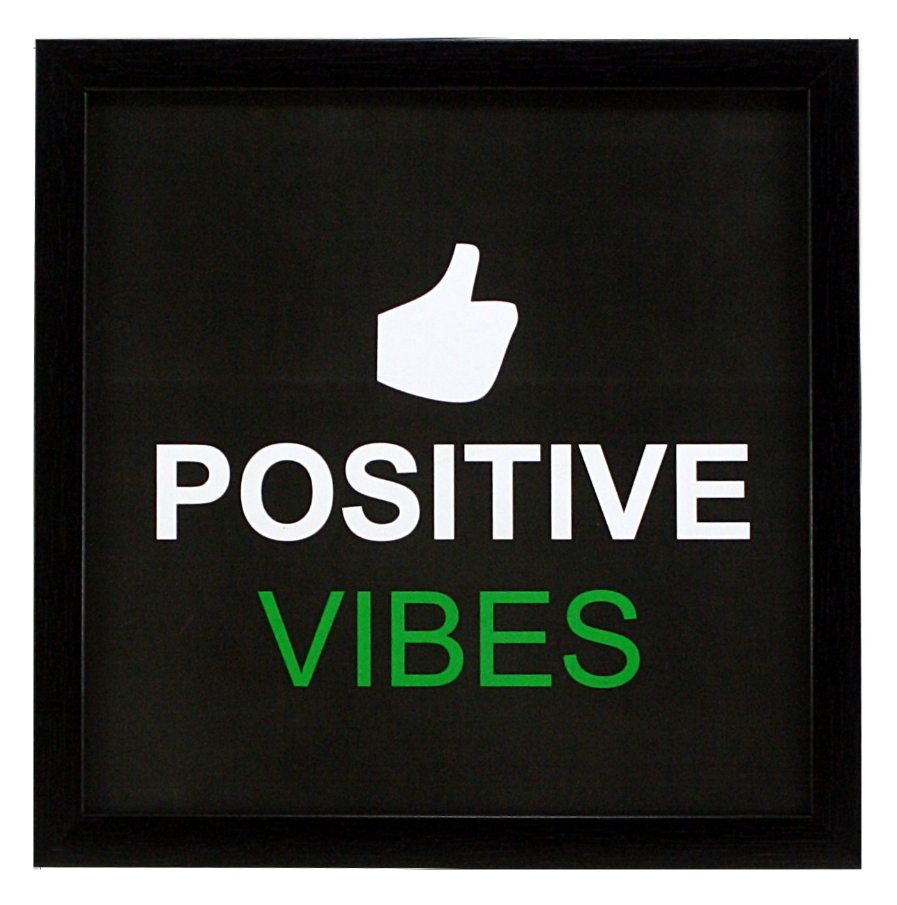 Indianara 3 Piece Set of Framed Wall Hanging Motivational Spiritual Art Prints Positive Mind Vibes Life 8.7 inch X 8.7 inch With